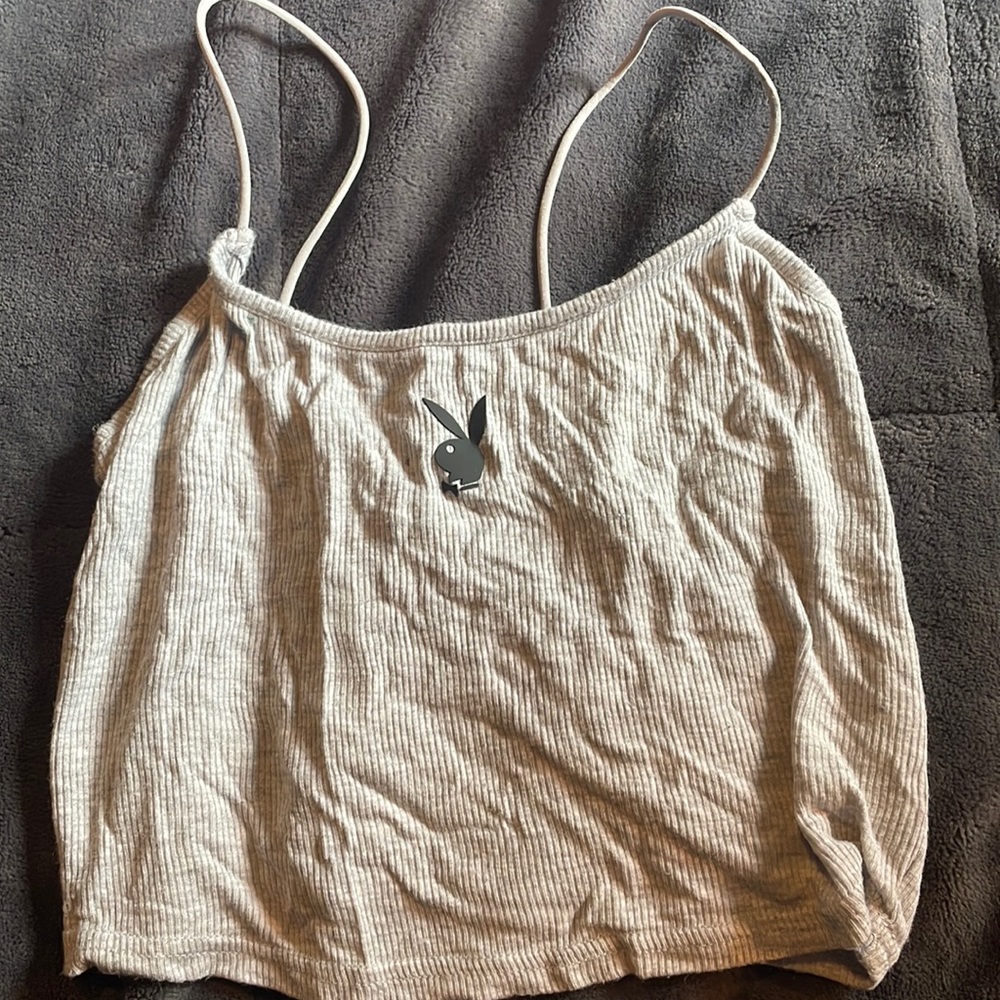 Grey playboy pacSun tank top